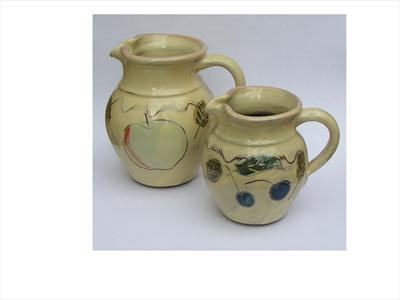 Slip decorated jugs