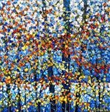 Autumn Leaves on Blue - Alison Cowan