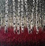 Red Reeds and Silver Birch - Alison Cowan