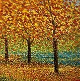 Riverside with Autumn Leaves - Alison Cowan