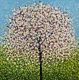 Single Blossom on Blue - Alison Cowan